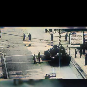 American Soviet tanks face off 1961 showdown #Colourized footage