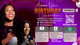 Mama Ola’s Birthday Celebration is tomorrow!