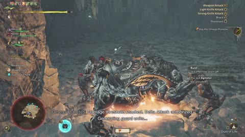 Mounting Omega in Ultimate Beam | Monster Hunter Wilds