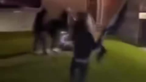 Mob attacks couple and sets their car on fire after they tried to stop a street takeover