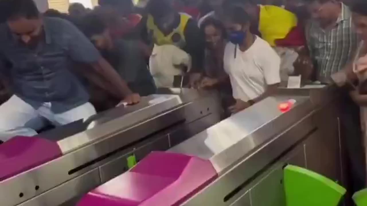 CULTURE OF STEALING AND FRAUD: Indians jump the ticket gates instead of paying for train tickets!