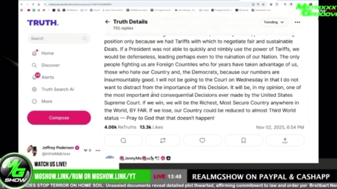 SCOTUS November 05 TARIFF DECISION