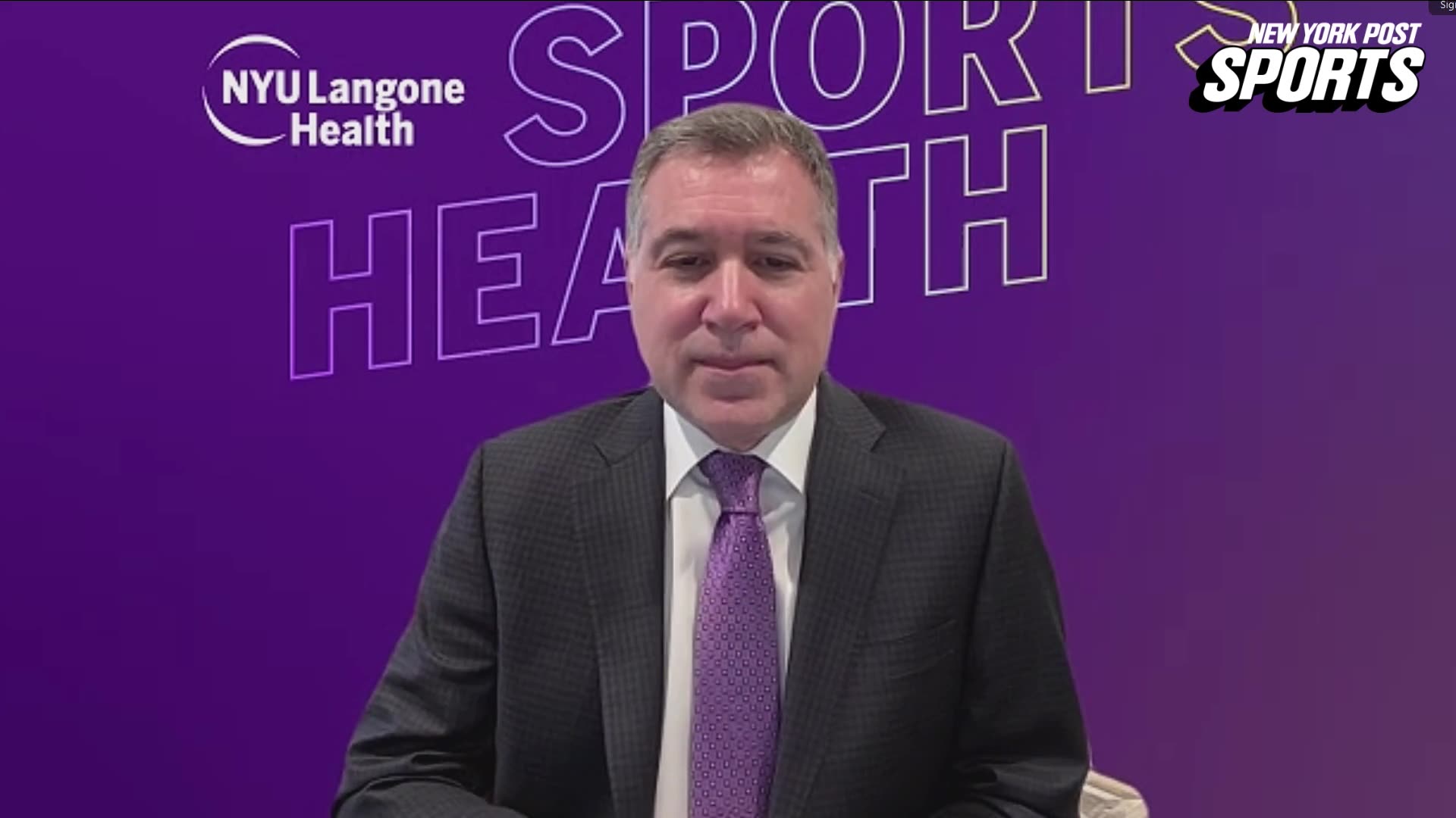 NYU Langone's Mark Harrison, MD, explains Luis Gil's recovery process from a high-grade right lat strain