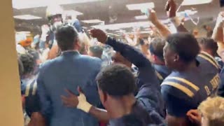 SECWAR visits the Navy locker room AFTER defeating Air Force 34-31 🏈