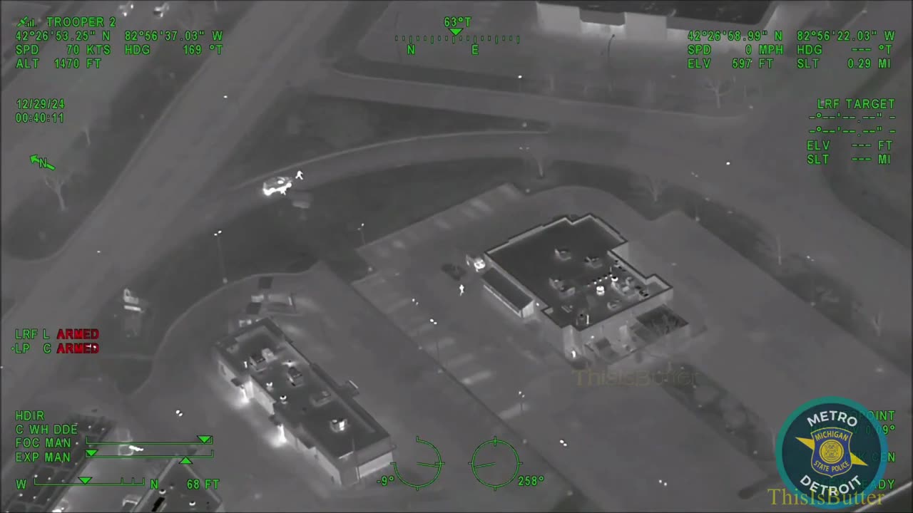 Helicopter captures vehicle crashing into trees during police pursuit, multiple people arrested