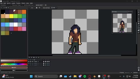 Simple pixel art character timelapse!