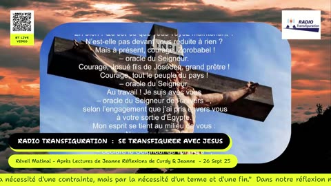 Réveil Matinal - Après Lectures de Jeanne Réflexions de Curdy & Jeanne - 26 Sept 25