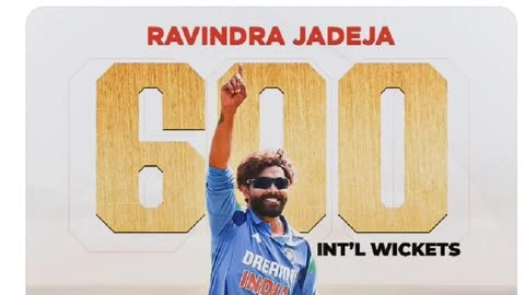 Ravindra Jadeja completed the 600 International wickets and also has 6000+ runs. A true legend .