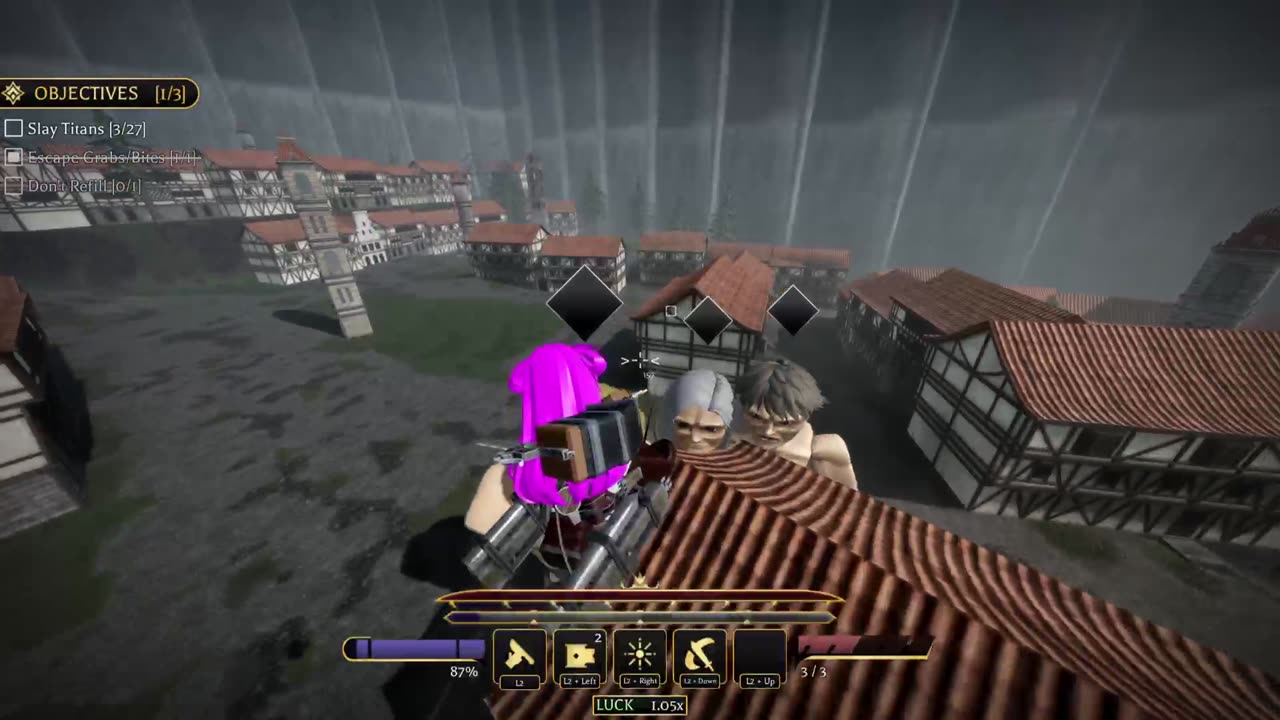 Playing Roblox Attack On Titan