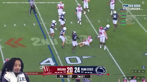 Flight reacts to No.2 Indiana vs Penn state lions college highlights
