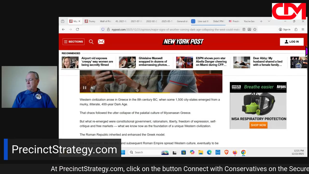 Precinct Strategy You can help end the Islamic Conquest. Dan Schultz December 22 2025