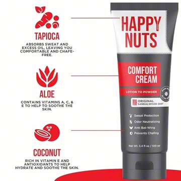 HAPPY NUTS Comfort Cream Deodorant For Men: Anti-Chafing