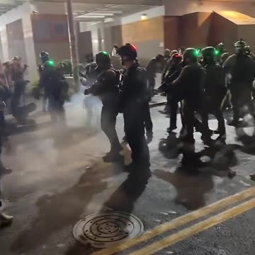 Ordo ab chao: Multiple people arrested outside the ICE facility in Portland, Oregon overnight.