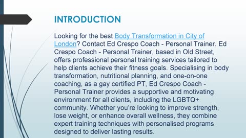 Best Body Transformation in City of London