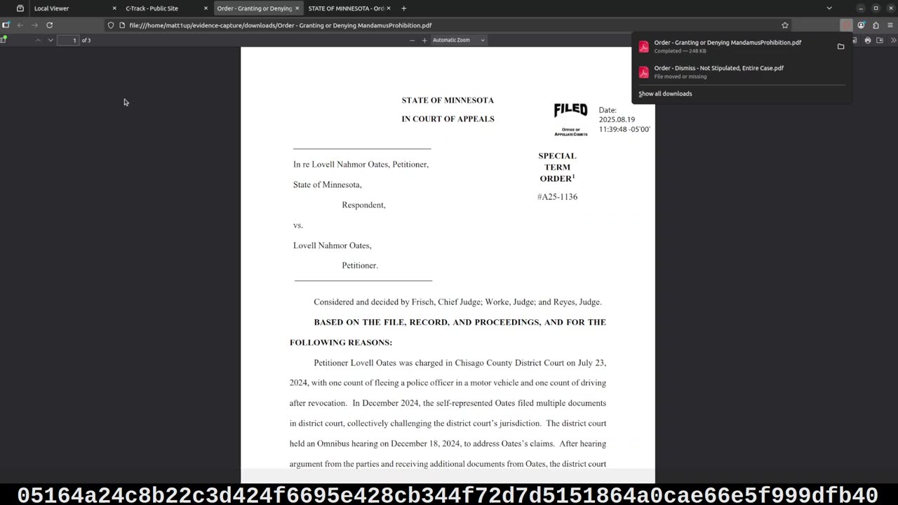Fraudulent Orders Across All Three MN Judicial Branches