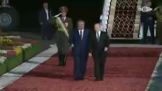 Russian President arrives in Tajikistan for a visit.The CIS summit will take place in Dushanbe