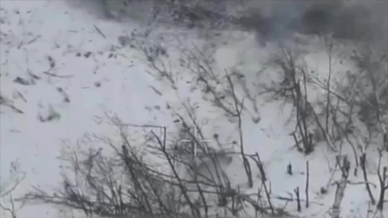 Russian Soldier Sent Flying