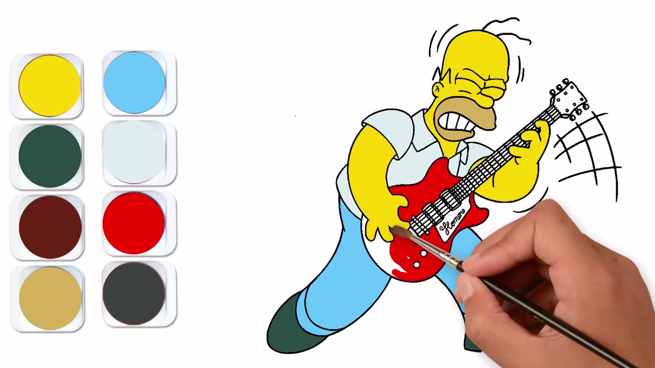 Homer Simpson Painting Tutorial – Easy and Fun for Kids!