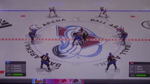 NHL: Colorado Avalanche vs New York Islanders (Assange Hat Trick)