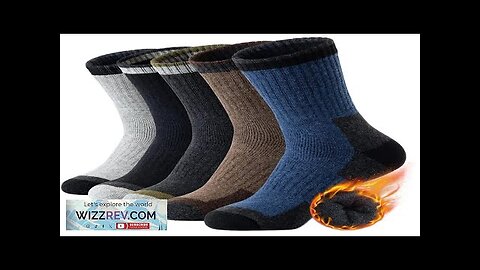 5 Pairs Merino Wool Socks Men's Wool Hiking Socks Soft Warm Winter Review