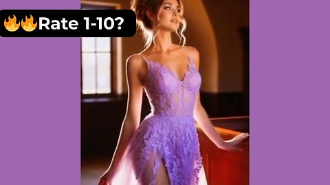 🔥 Rate This Purple Lace Dress 1-10? | Supermodel Elegance 4K