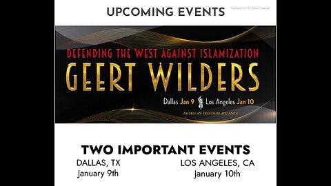 WAR ROOM - DEFENDING THE WEST AGAINST ISLAMIZATION CONFERENCES IN DALLAS, TX AND LA, CA - 26 mins.