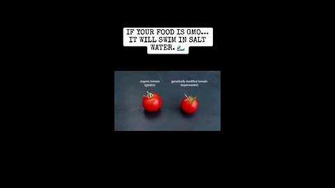 If your food is GMO, apparently it will float in salt water.
