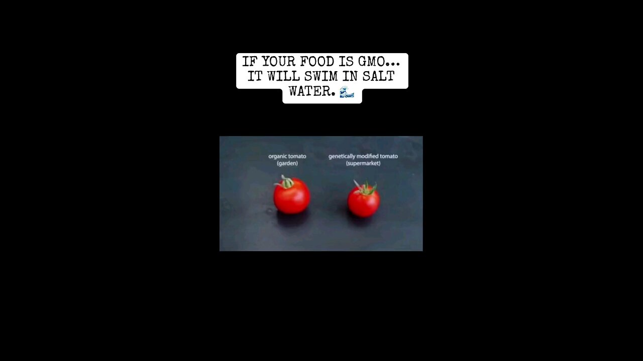 If your food is GMO, apparently it will float in salt water.