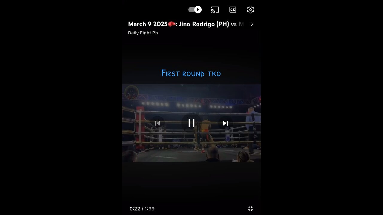 First round TKO