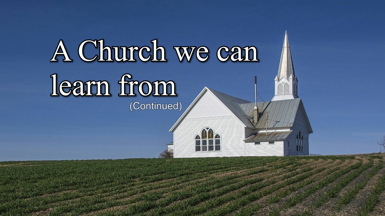 A Church we can learn from