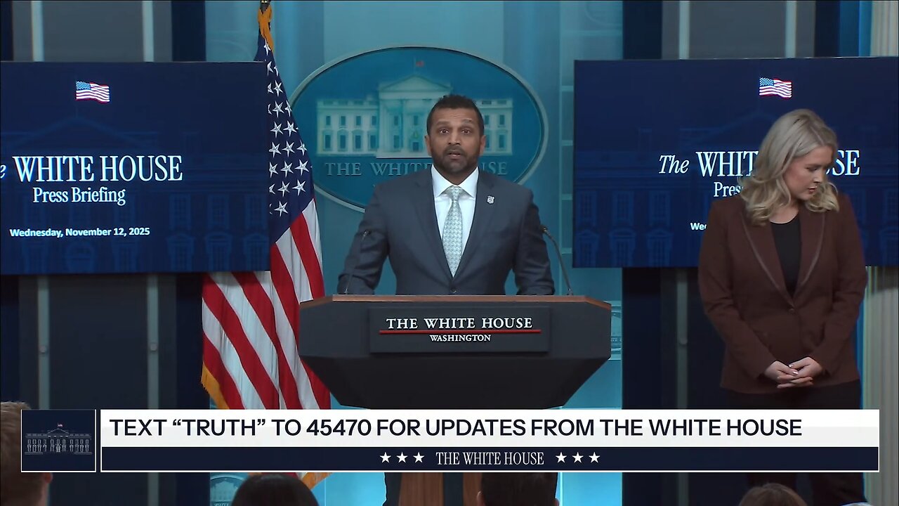 Press Sec Karoline Leavitt & FBI Director Kash Patel hold press briefing