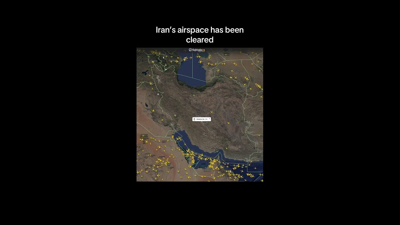 Iran airspace cleared