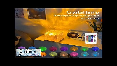 Dynamic Rotating Water Ripple Projector Night Light 3/16 Colors Flame Crystal Lamp Review