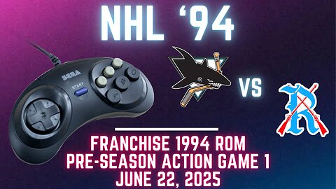 NHL '94 Franchise League (1994) - Sharks (Len) at Rifles (Modano09) {Genesis} exi G1