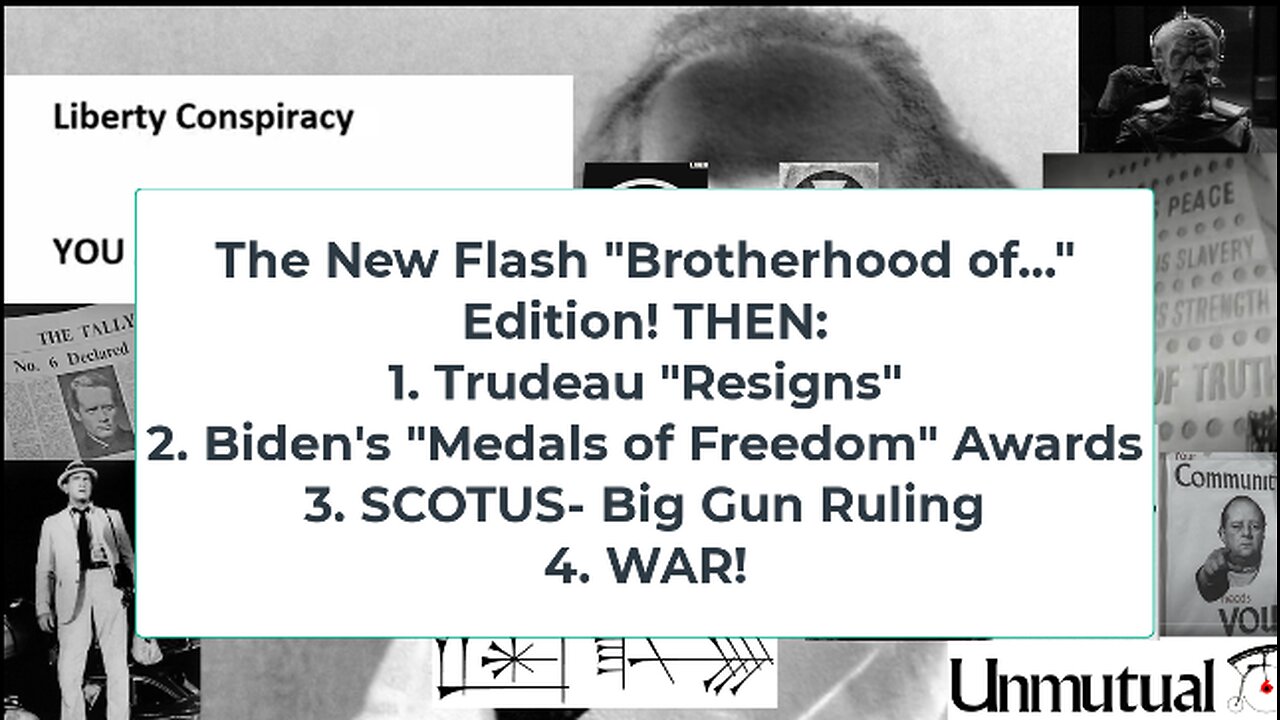 Liberty Conspiracy LIVE 1-6-25! Ta-ta Trudeau, Biden's Freedom Awards, Final Insults on Energy, WAR.