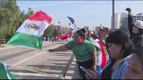 Anti-ICE protesters rally in downtown LA