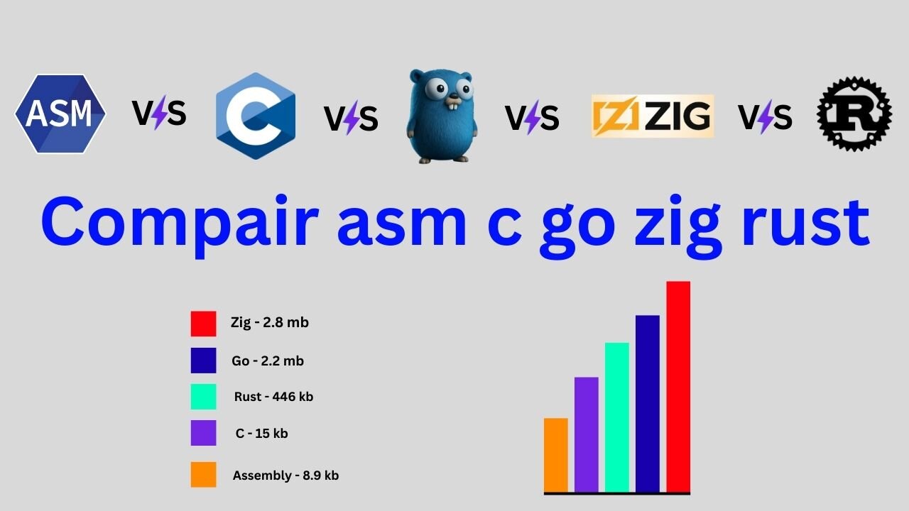 Compair asm c go zig rust