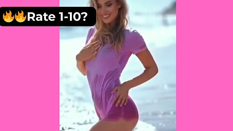 🔥 Rate Her Body in This Pink Shorts & T-Shirt 1-10? 😍 Supermodel 4K