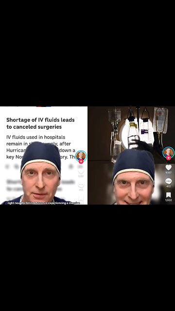 Shortages of IV Fluids leads to canceled surgeries #iv #surgery #shortsges