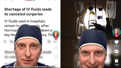 Shortages of IV Fluids leads to canceled surgeries #iv #surgery #shortsges