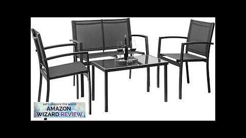 Devoko 4 Pieces Patio Furniture Set Outdoor Garden Patio Conversation Sets Poolside Review