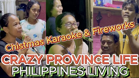 🇵🇭 KARAOKE & FIREWORKS IN THE PROVINCE! Singing with Filipina Mom-in-law Off Grid Living Philippines