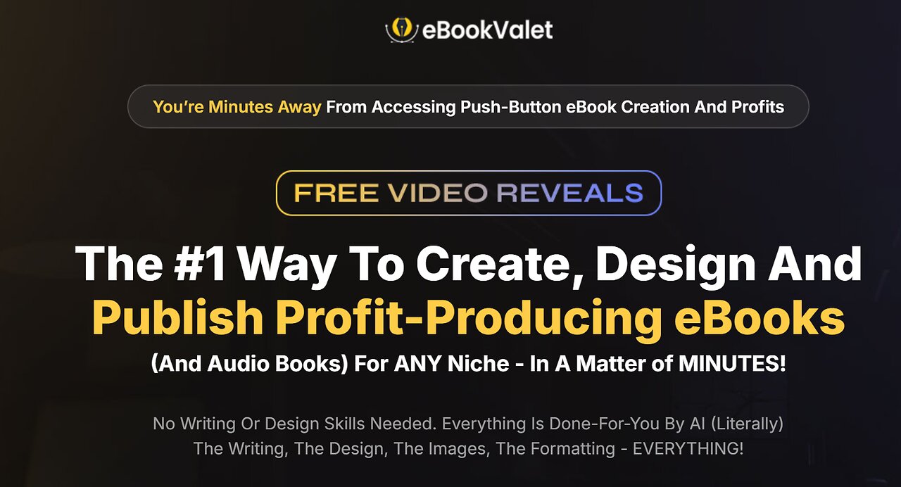 eBook Valet Overview: The #1 platform for creating, designing, and publishing high-converting eBooks