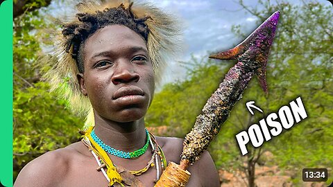 Poison Arrow Hunting in Africa!! Eating with the Hadza Tribe!!