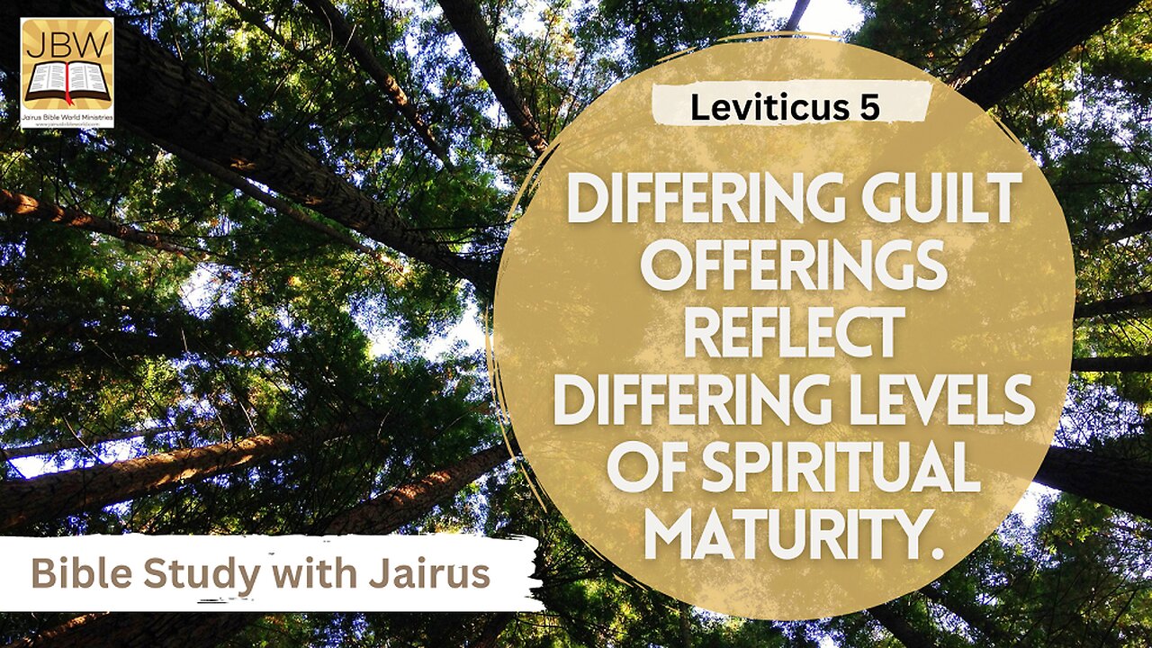 #Bible #Leviticus 5 - Differing guilt offerings reflect differing levels of spiritual maturity