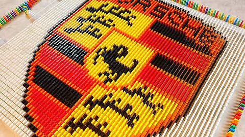 SUPERCAR LOGOS Made From 30,000 DOMINOES | Satisfying Domino Screen Link