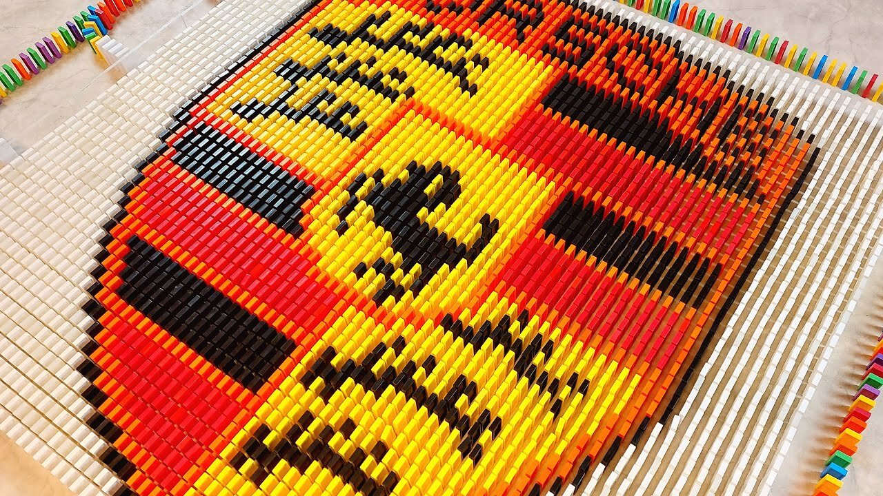 SUPERCAR LOGOS Made From 30,000 DOMINOES | Satisfying Domino Screen Link