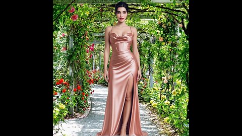 Vestidos Fenda Lateral Tomara Que Caia Alça Removível Cetim Espartilho Plus Size