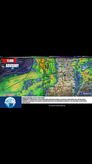 🌧️ Flash Flood Alert: Heavy Rain Hits Pacific NW Today! #shorts #weather #floodrisk