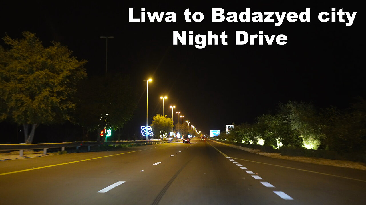 Liwa to Badazayed city night Drive Abu Dhabi UAE